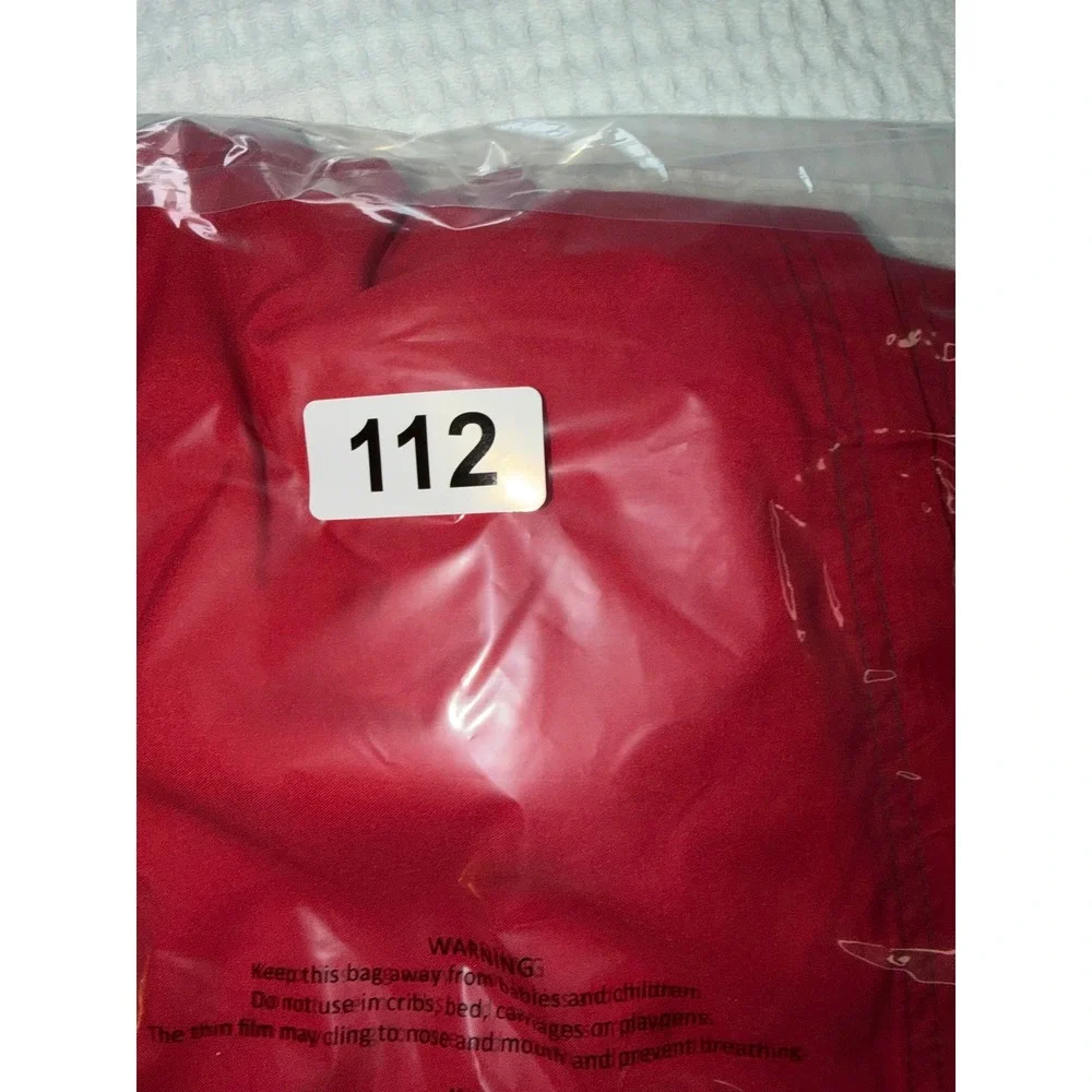 Nat Nasty Swim Trunks Mens Large Red‎ Elastic Waist Drawstring Board Shorts